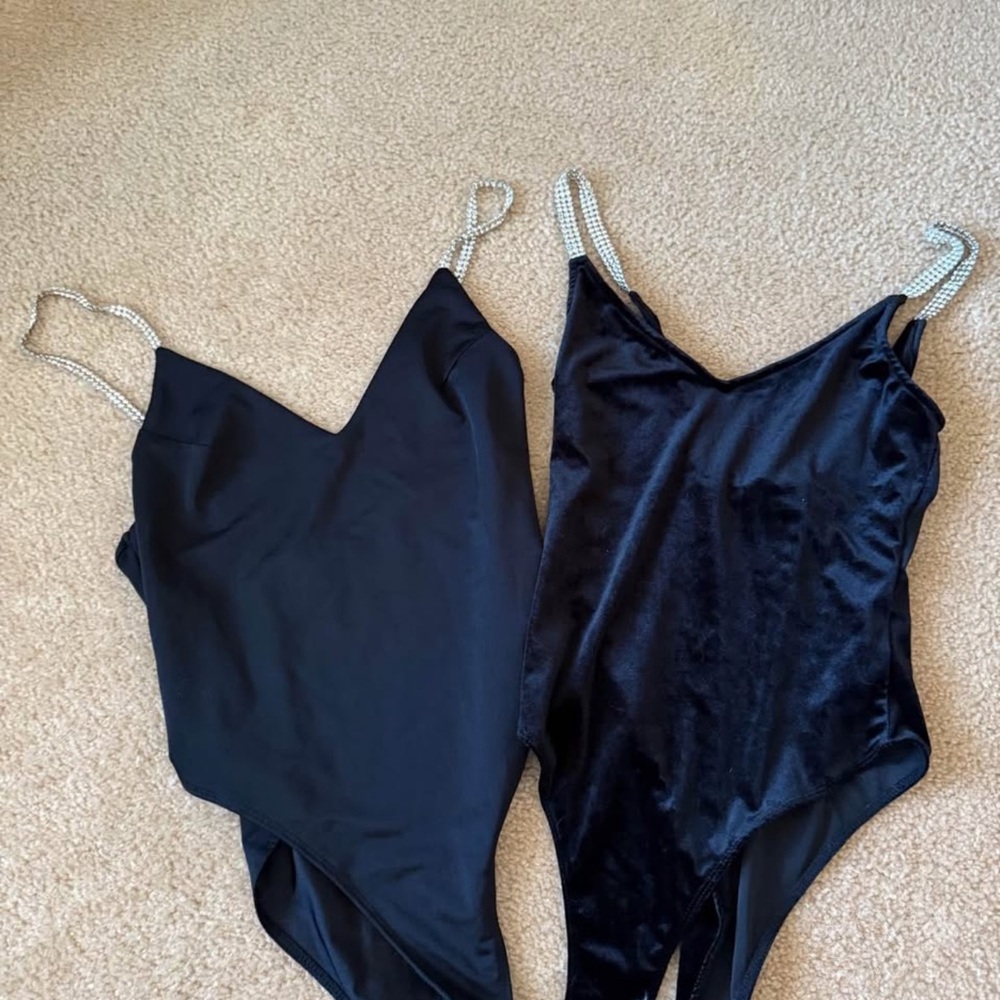 Black Women's Bodysuit Set